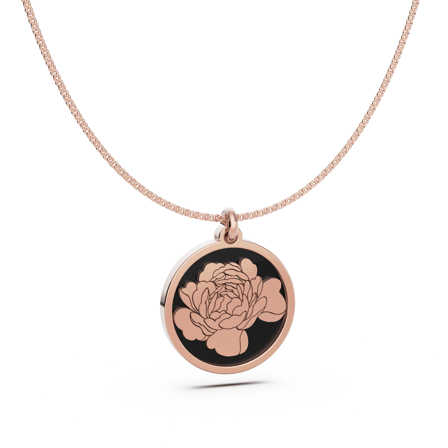 Round Birth Flower Necklace