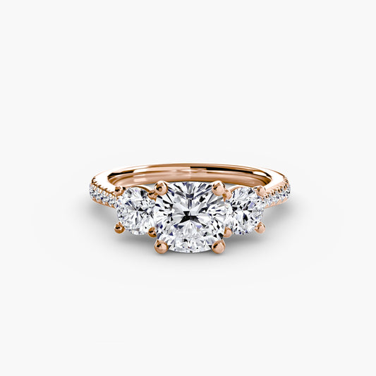 Ondine Moissanite - Rose Gold Cushion