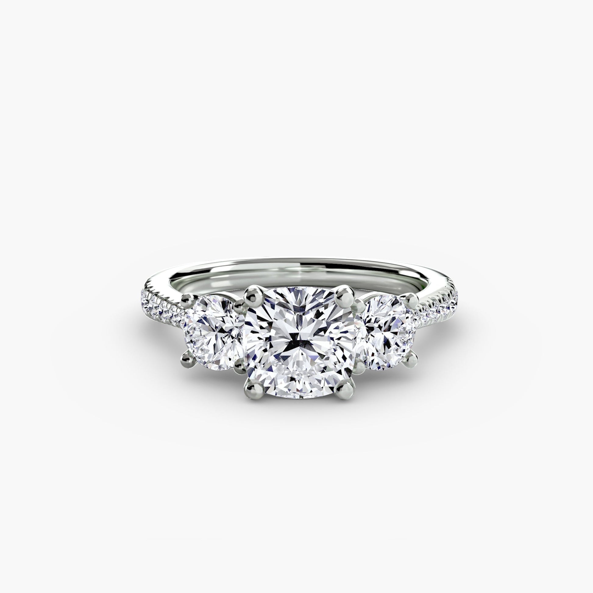 Ondine Moissanite - White Gold Cushion