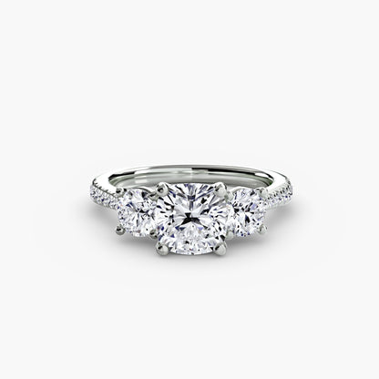 Ondine Moissanite - White Gold Cushion