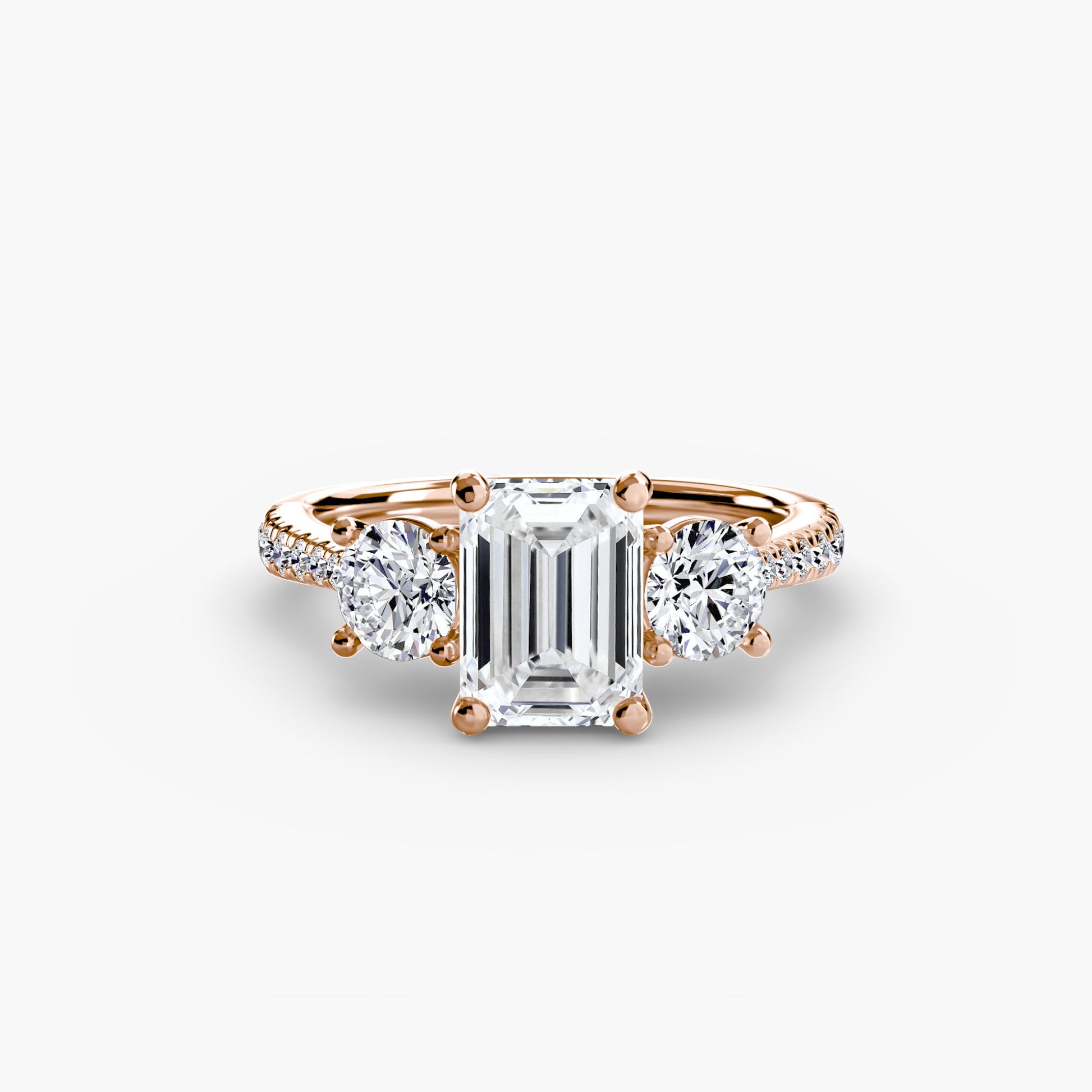 Ondine Moissanite - Rose Gold Emerald