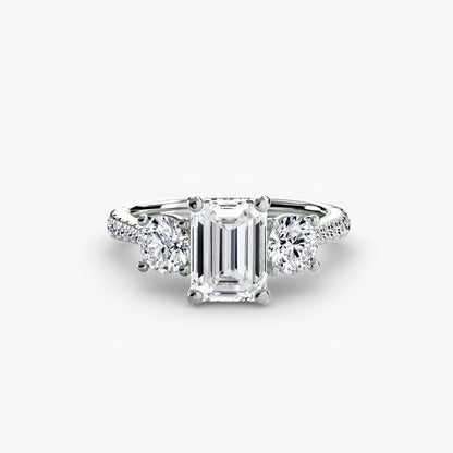 Ondine Moissanite - White Gold Emerald