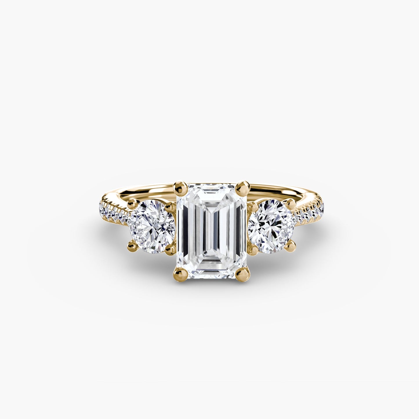 Ondine Moissanite - Yellow Gold Emerald