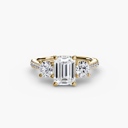 Ondine Moissanite - Yellow Gold Emerald