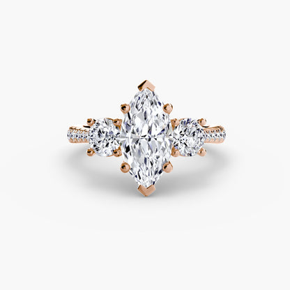 Ondine Moissanite - Rose Gold Marquise