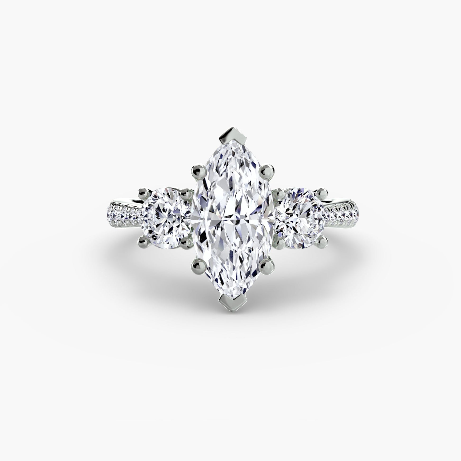 Ondine Moissanite - White Gold Marquise