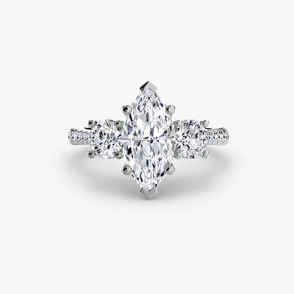 Ondine Moissanite - White Gold Marquise