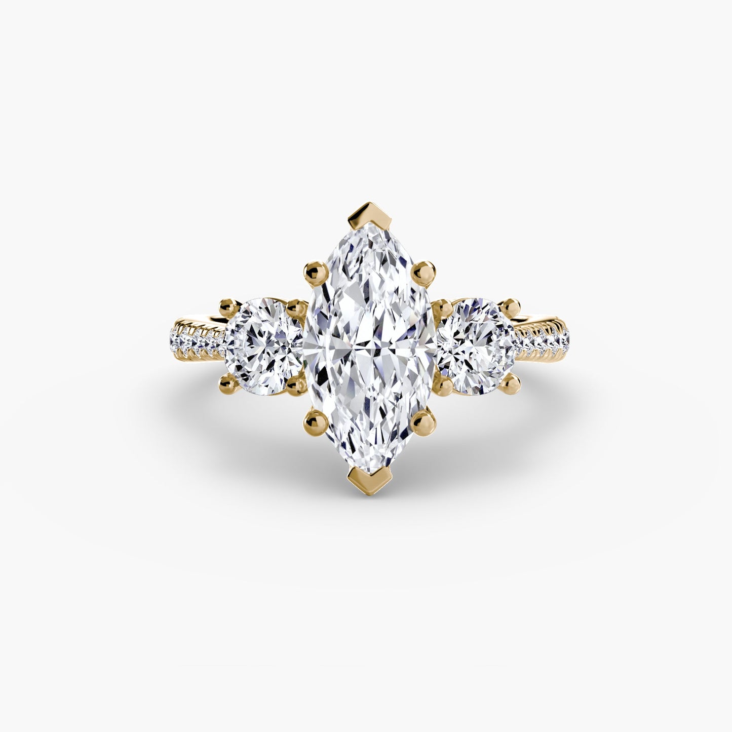 Ondine Moissanite - Yellow Gold Marquise