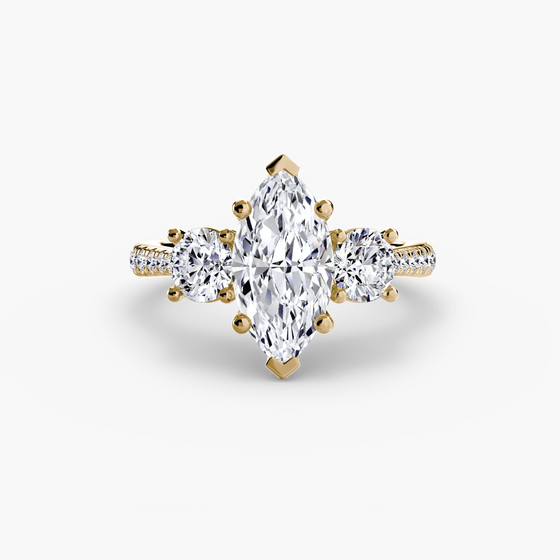 Ondine Moissanite - Yellow Gold Marquise