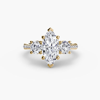Ondine Moissanite - Yellow Gold Marquise