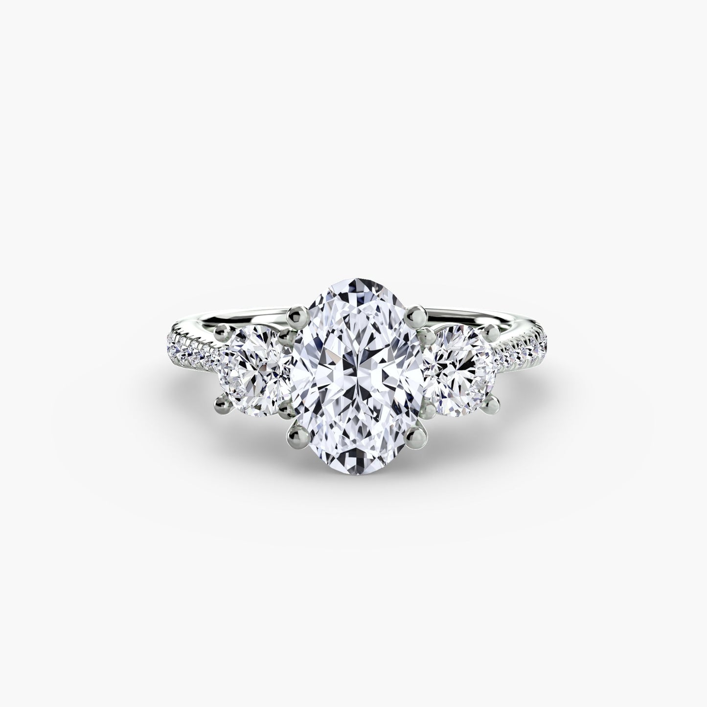 Ondine Moissanite - White Gold Oval