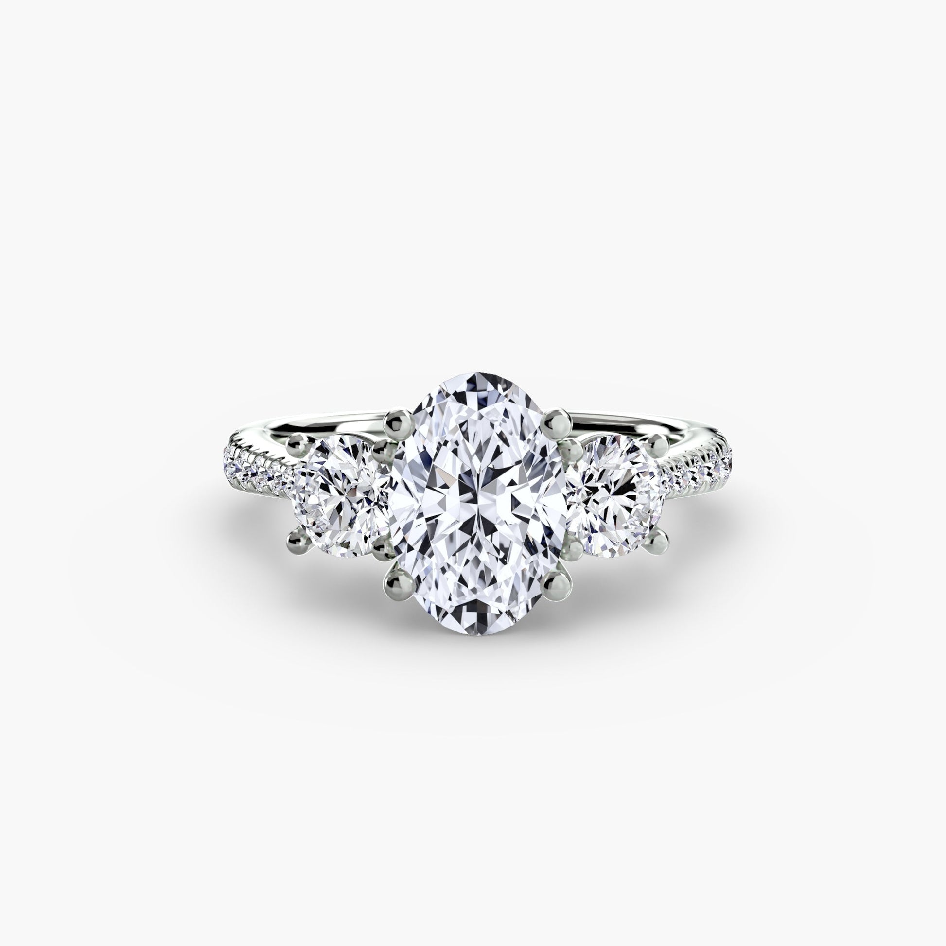 Ondine Moissanite - White Gold Oval