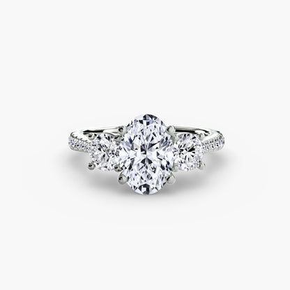 Ondine Moissanite - White Gold Oval