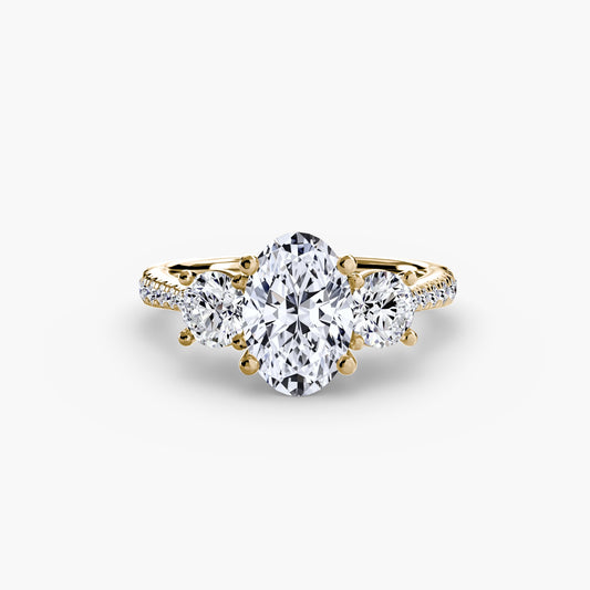 Ondine Moissanite - Yellow Gold Oval