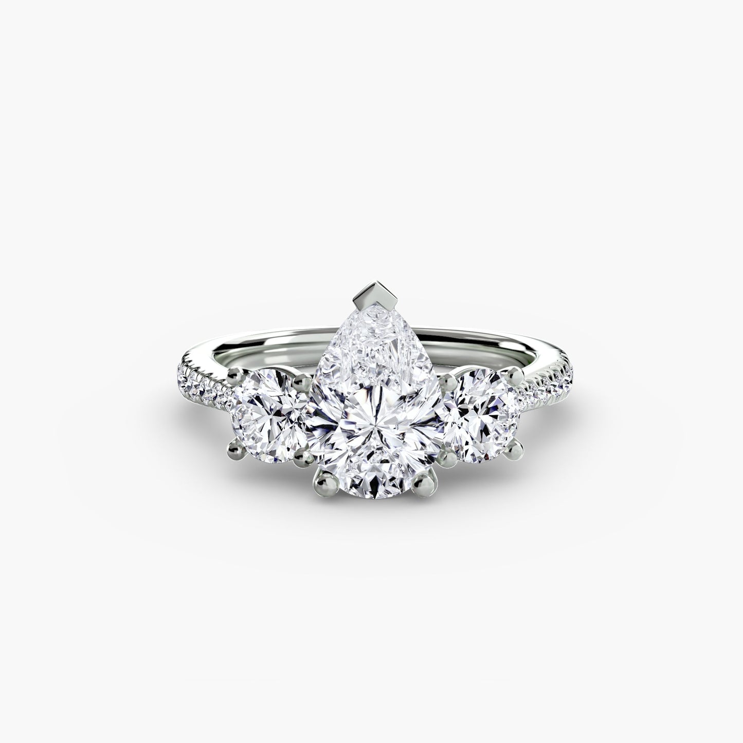 Ondine Moissanite - White Gold Pear