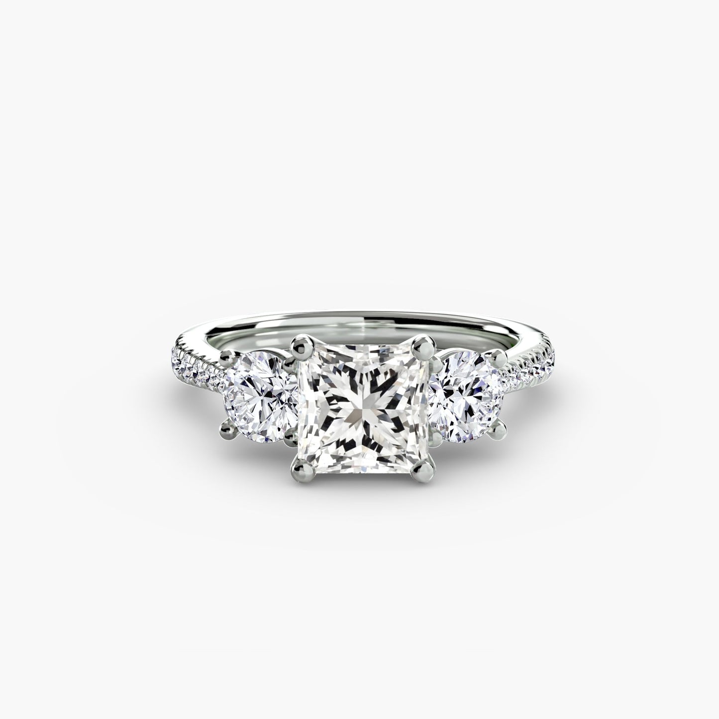 Ondine Moissanite - White Gold Princess