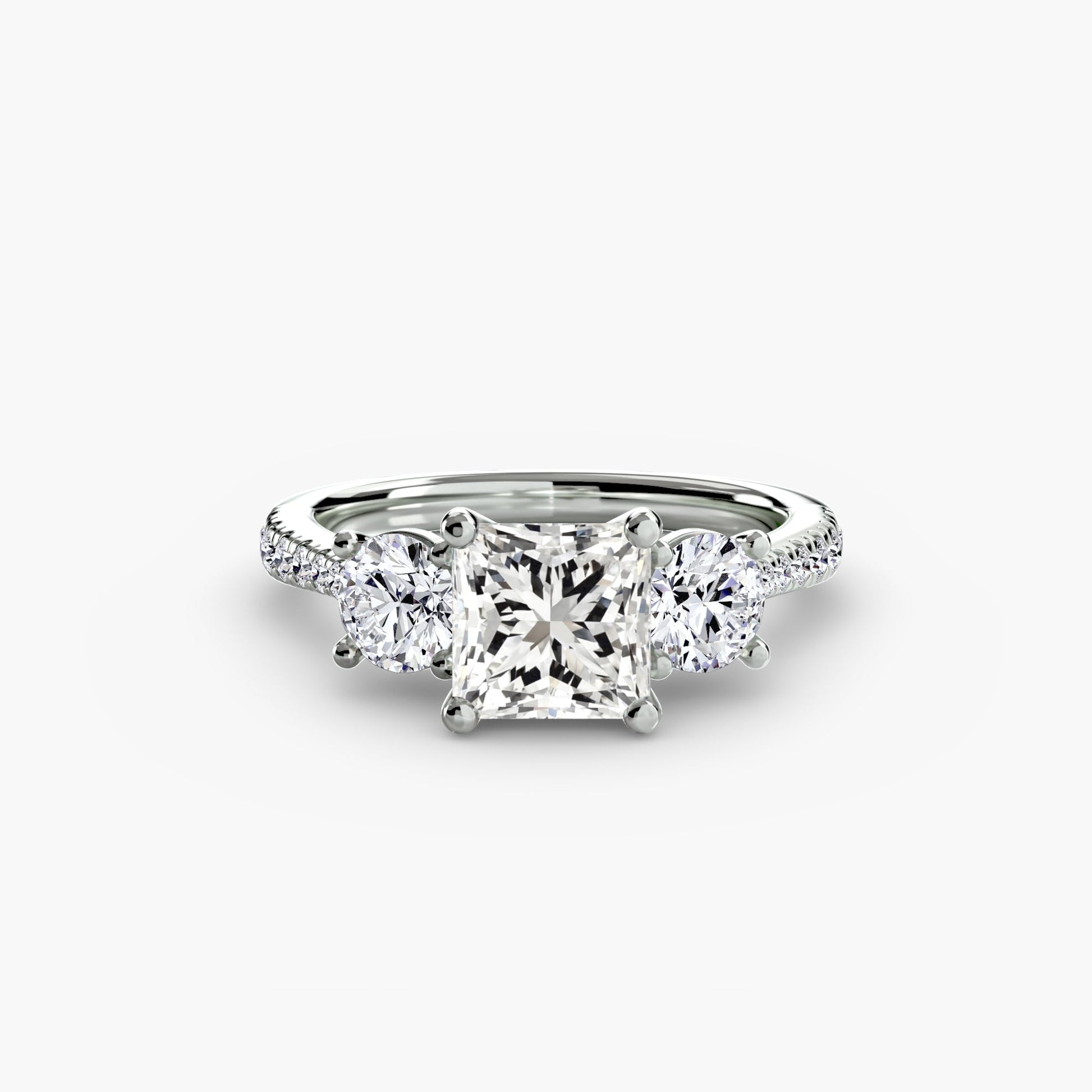 Ondine Moissanite - White Gold Princess
