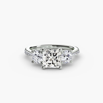 Ondine Moissanite - White Gold Princess