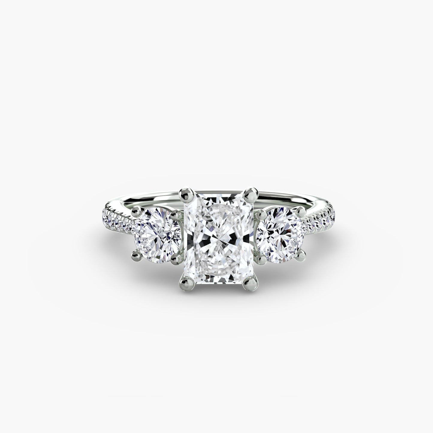 Ondine Moissanite - White Gold Radiant