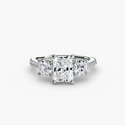 Ondine Moissanite - White Gold Radiant