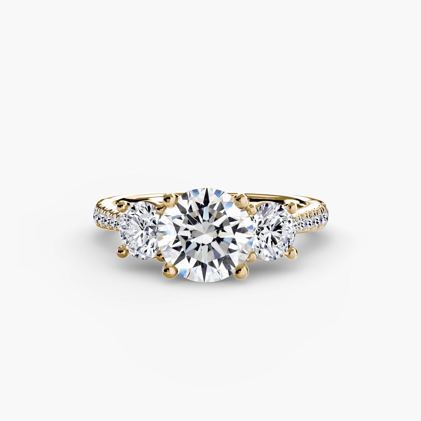 Ondine Moissanite - Yellow Gold Round
