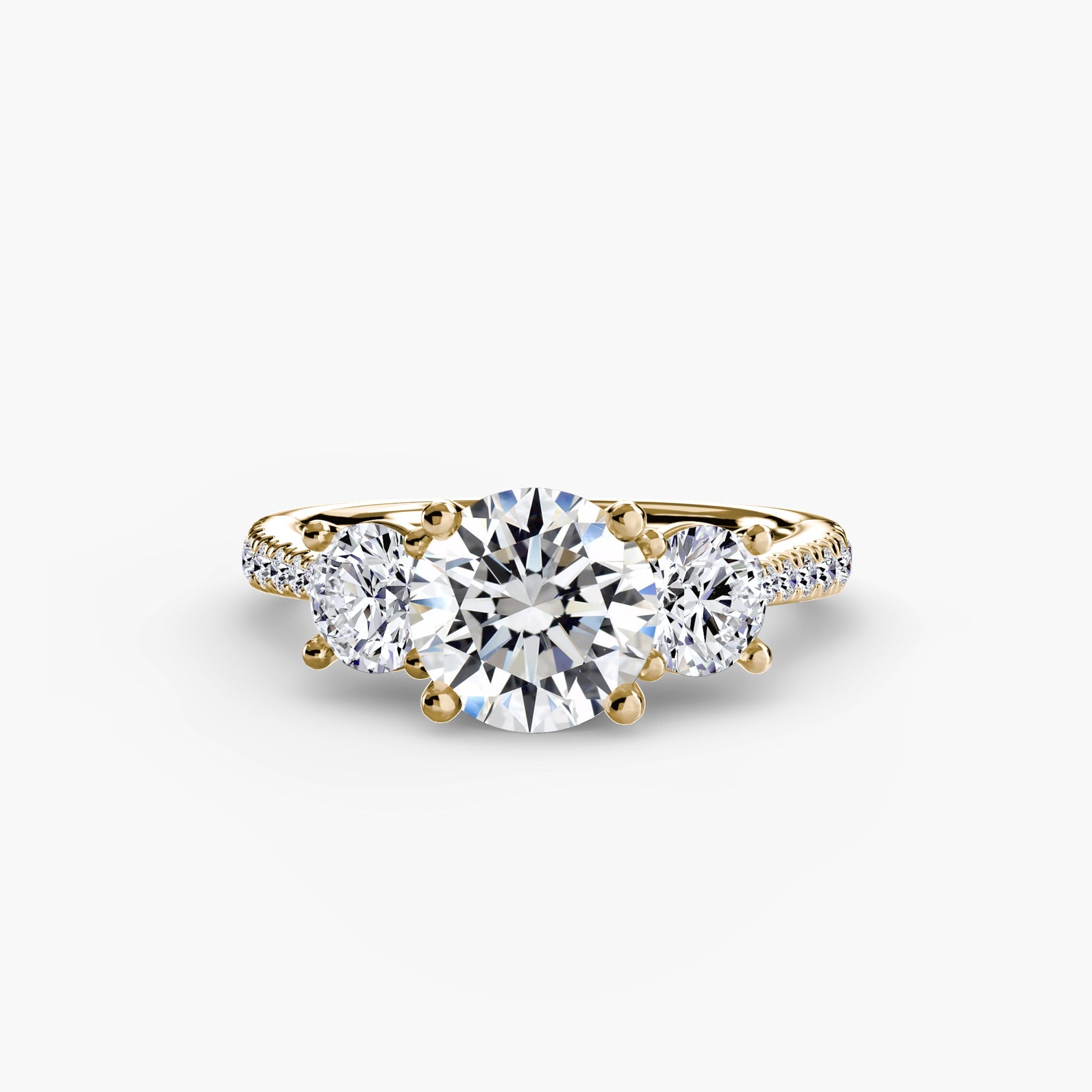 Ondine Moissanite - Yellow Gold Round