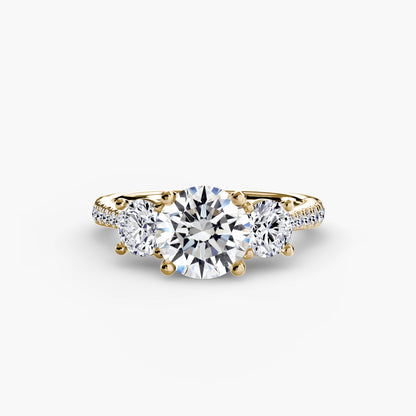 Ondine Moissanite - Yellow Gold Round