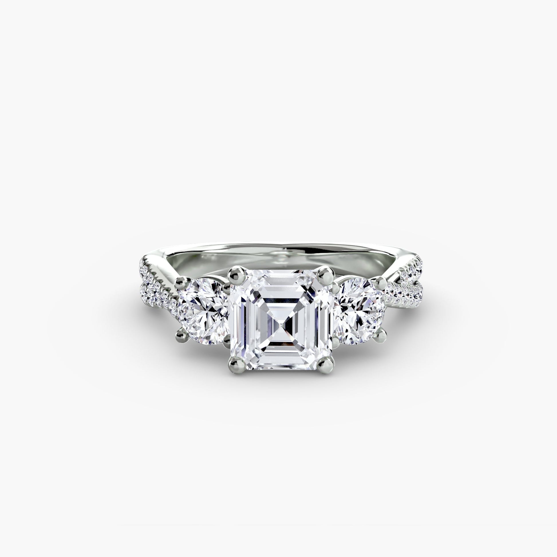 Lavinia Moissanite - White Gold Asscher