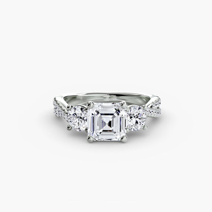 Lavinia Moissanite - White Gold Asscher