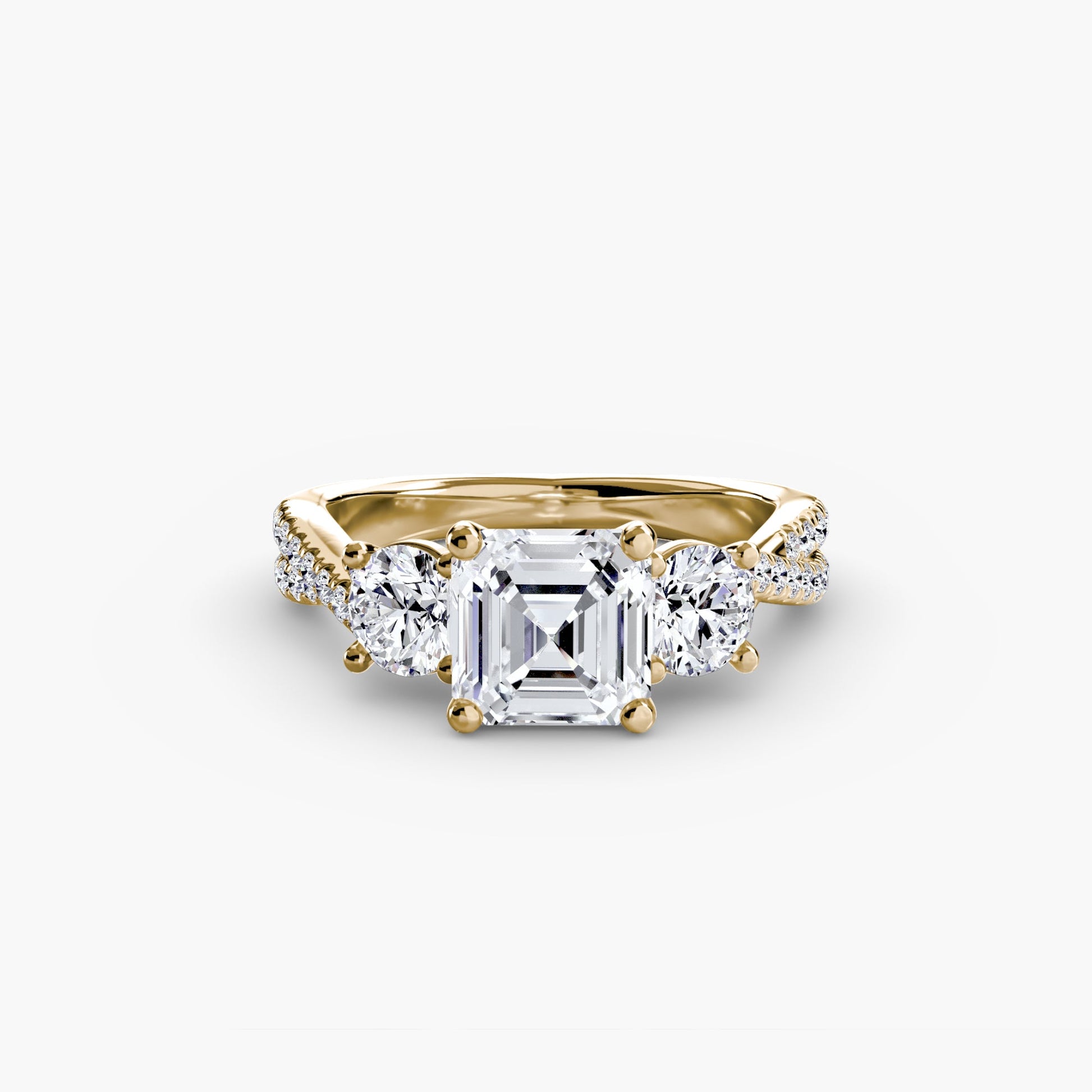 Lavinia Moissanite - Yellow Gold Asscher