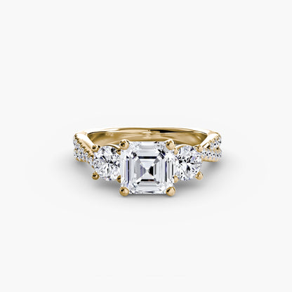 Lavinia Moissanite - Yellow Gold Asscher