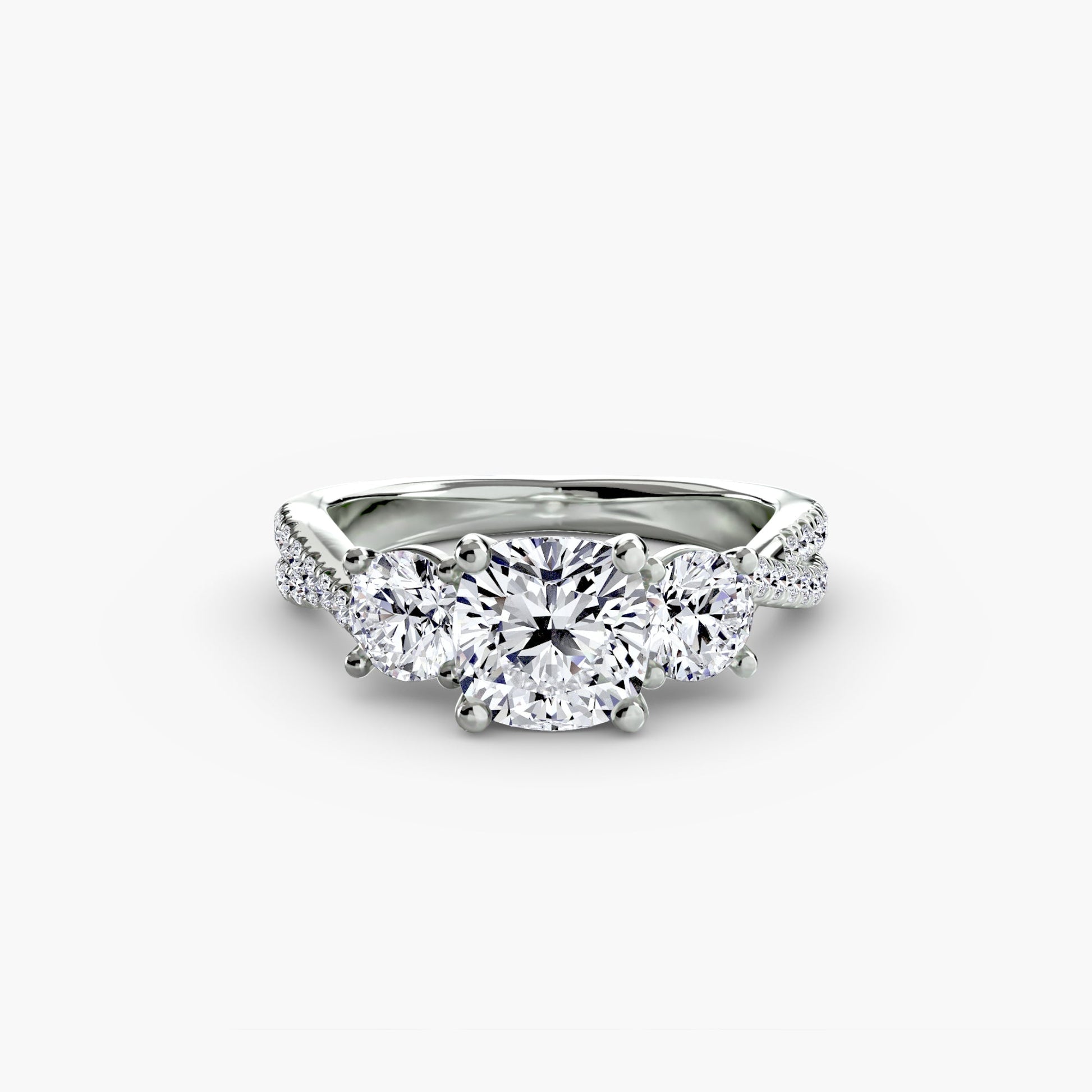 Lavinia Moissanite - White Gold Cushion