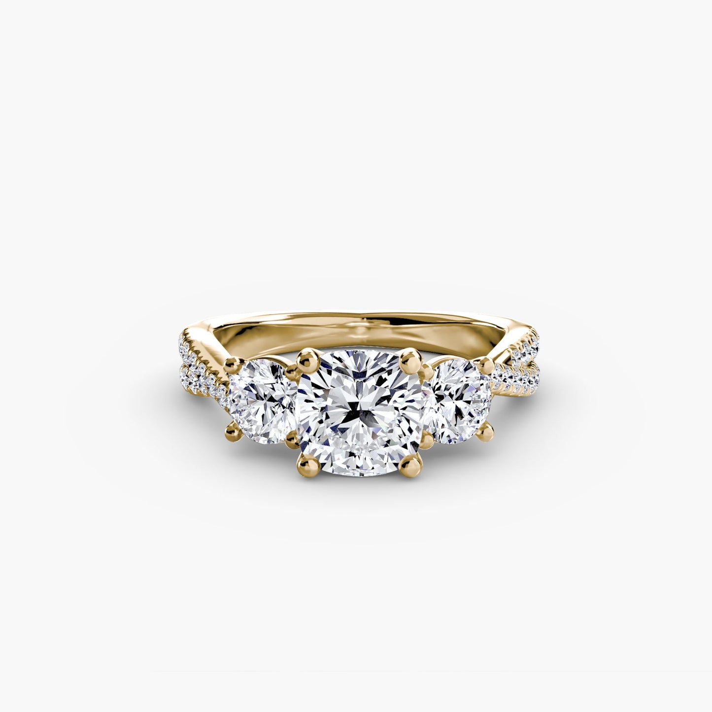 Lavinia Moissanite - Yellow Gold Cushion