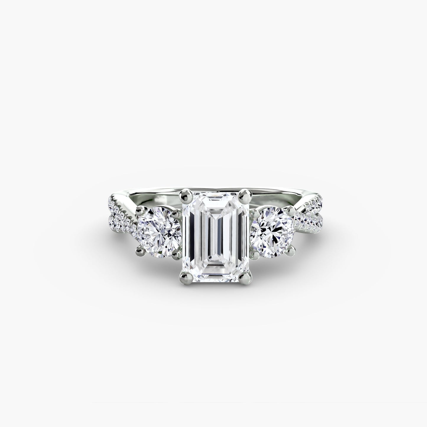 Livia with Moissanites - Emerald