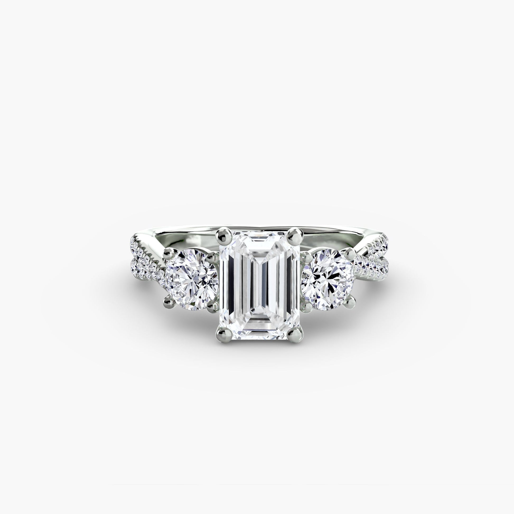 Lavinia Moissanite - White Gold Emerald