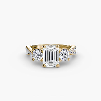 Livia with Moissanites - Emerald