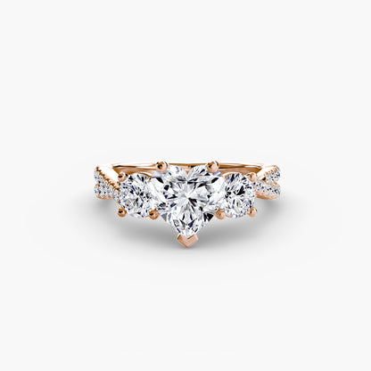 Livia with Moissanites - Heart