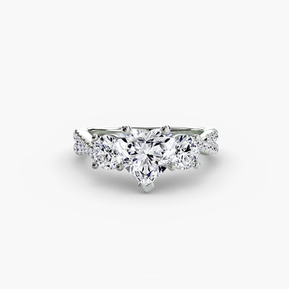 Livia with Moissanites - Heart