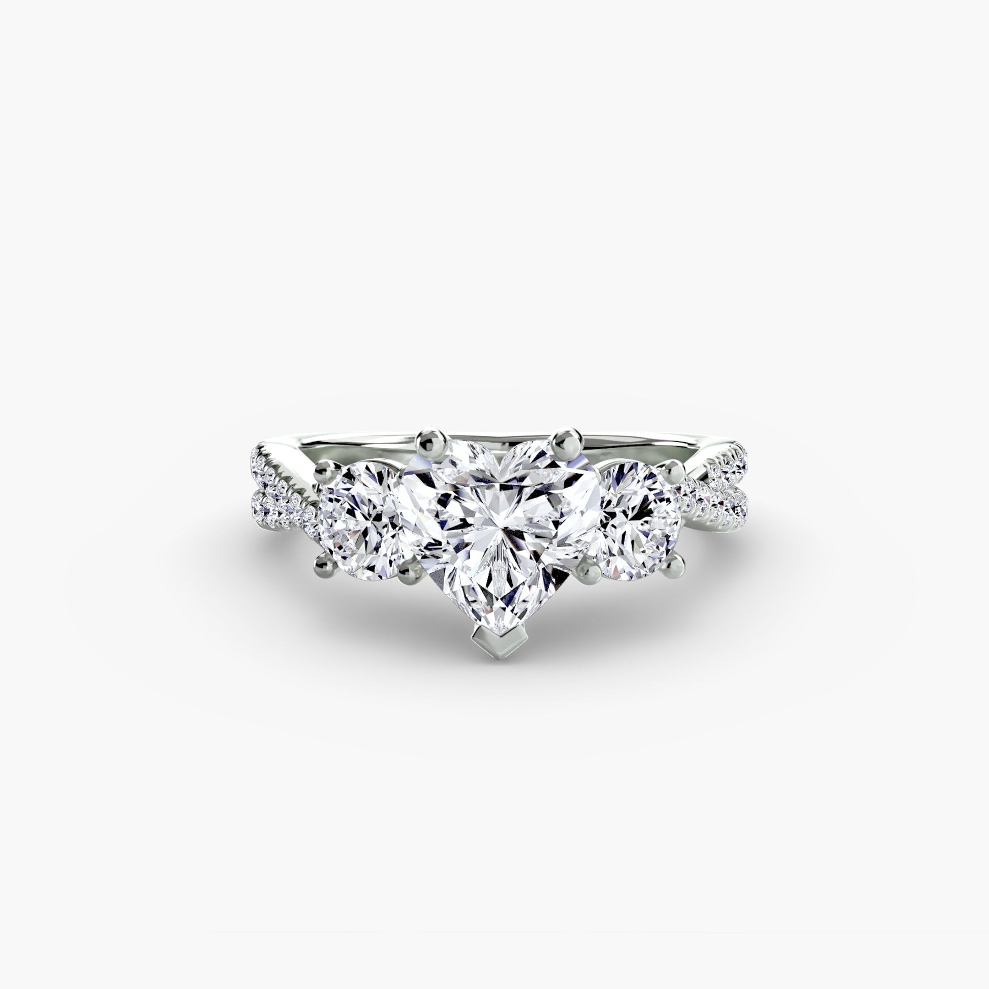 Lavinia Moissanite - White Gold Heart