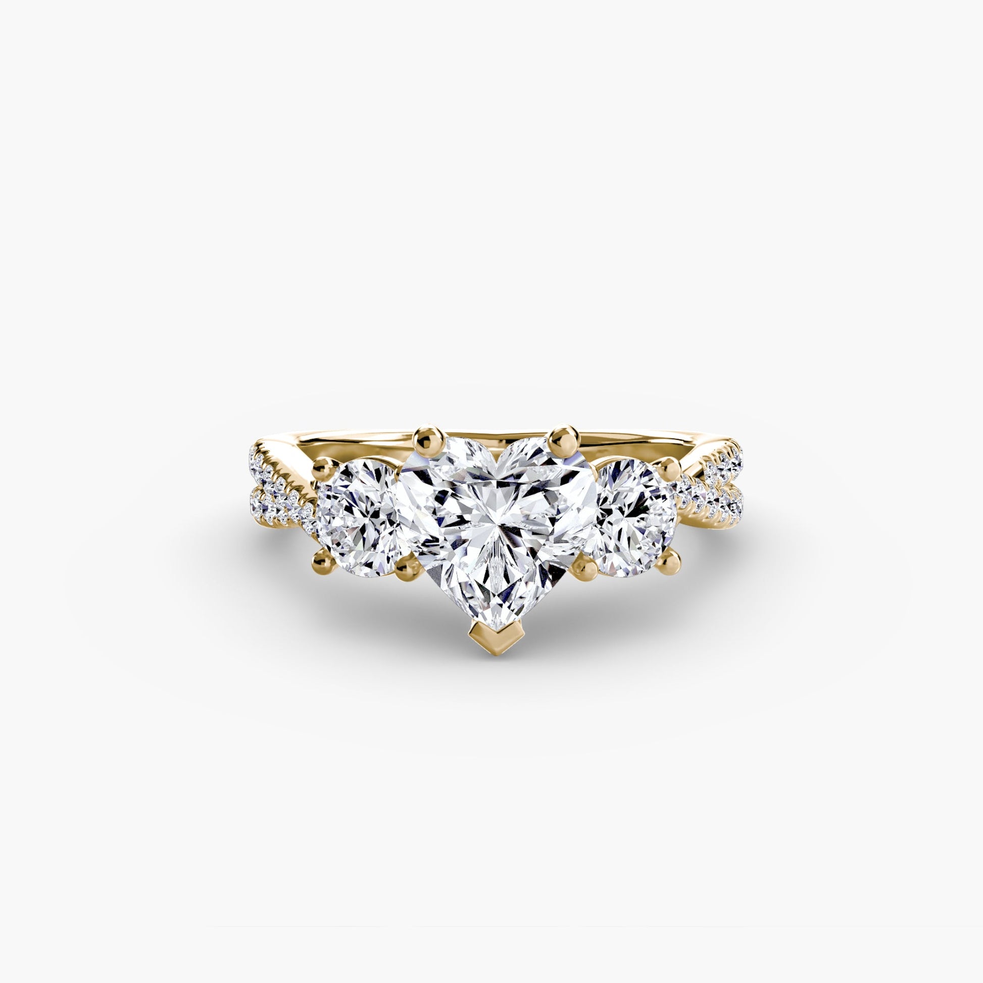 Lavinia Moissanite - Yellow Gold Heart