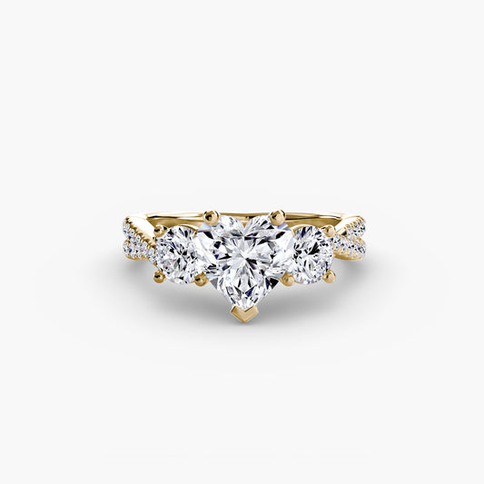Lavinia Moissanite - Yellow Gold Heart