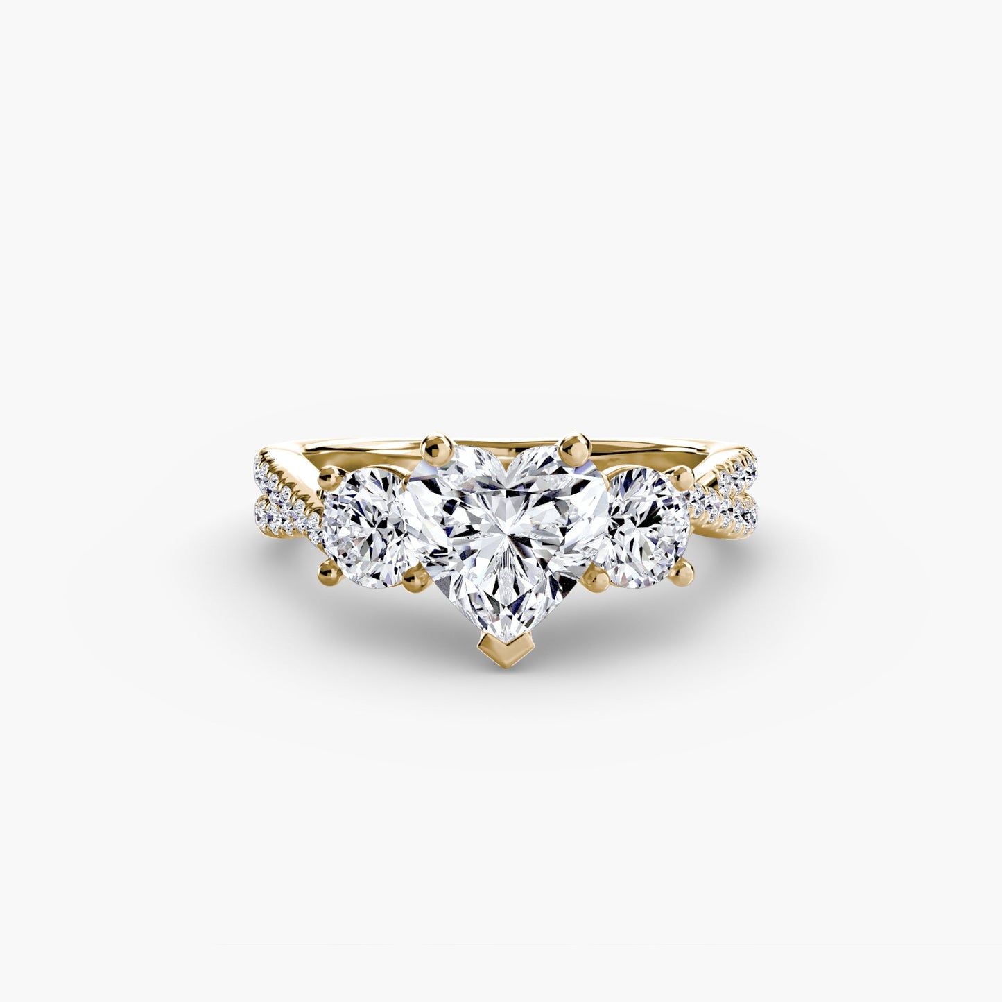 Livia with Moissanites - Heart