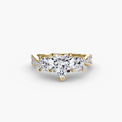 Livia with Moissanites - Heart