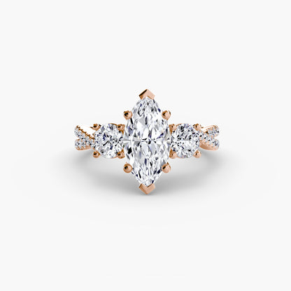 Livia with Moissanites - Marquis