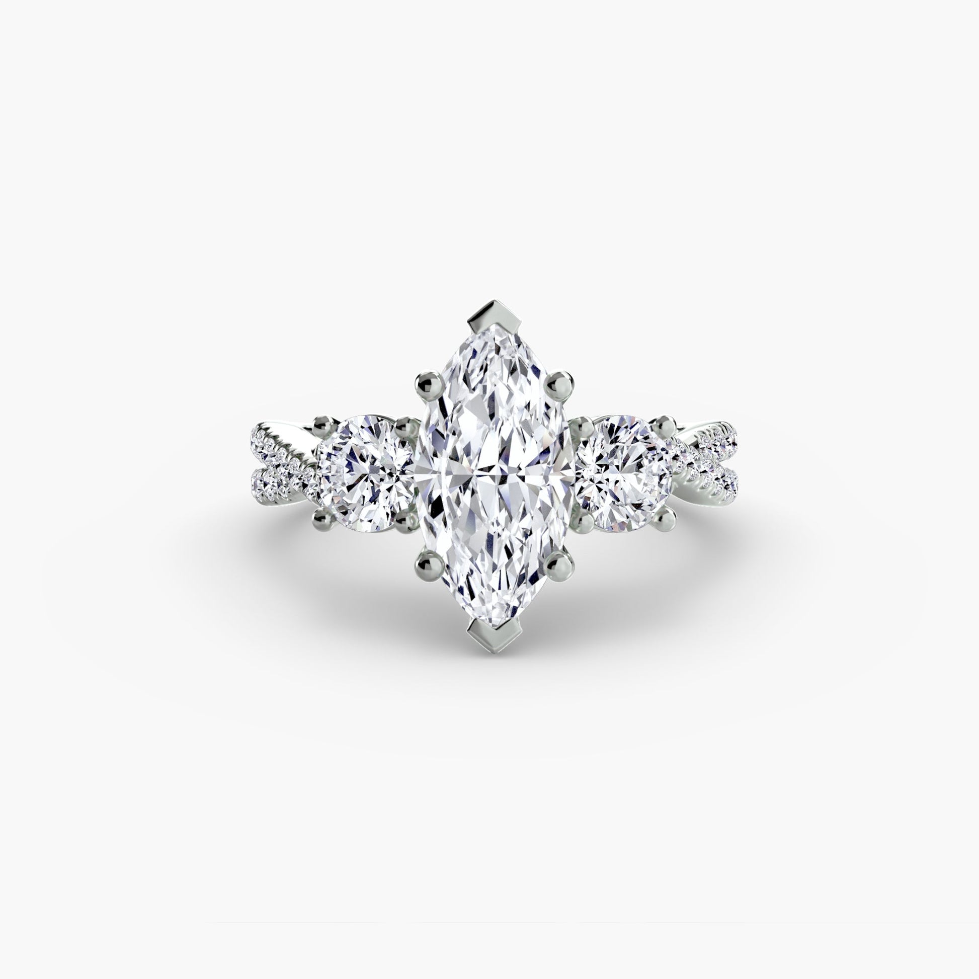 Lavinia Moissanite - White Gold Marquise