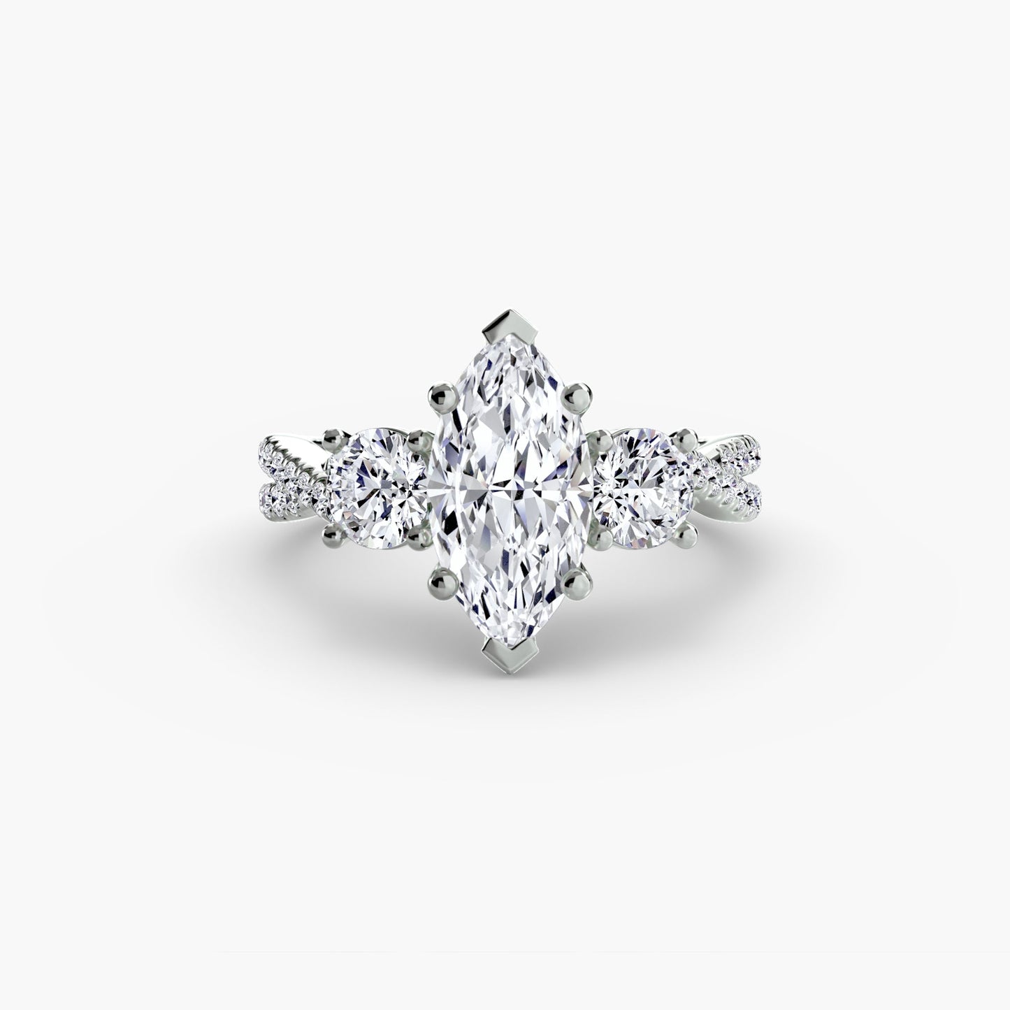 Livia with Moissanites - Marquis