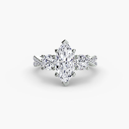 Livia with Moissanites - Marquis