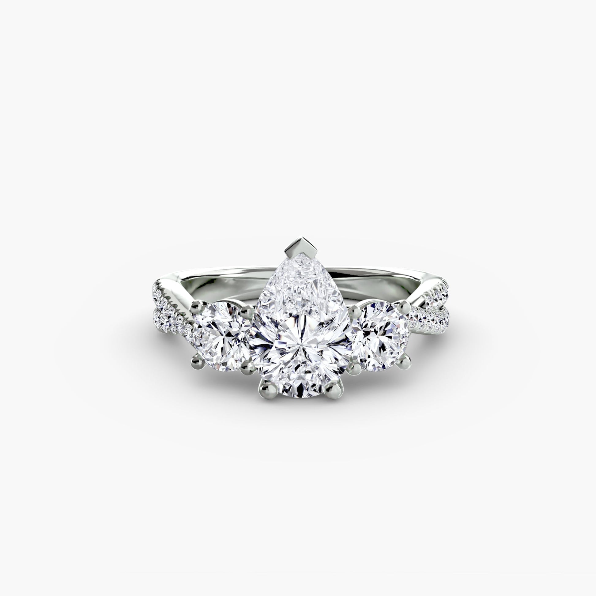 Lavinia Moissanite - White Gold Pear