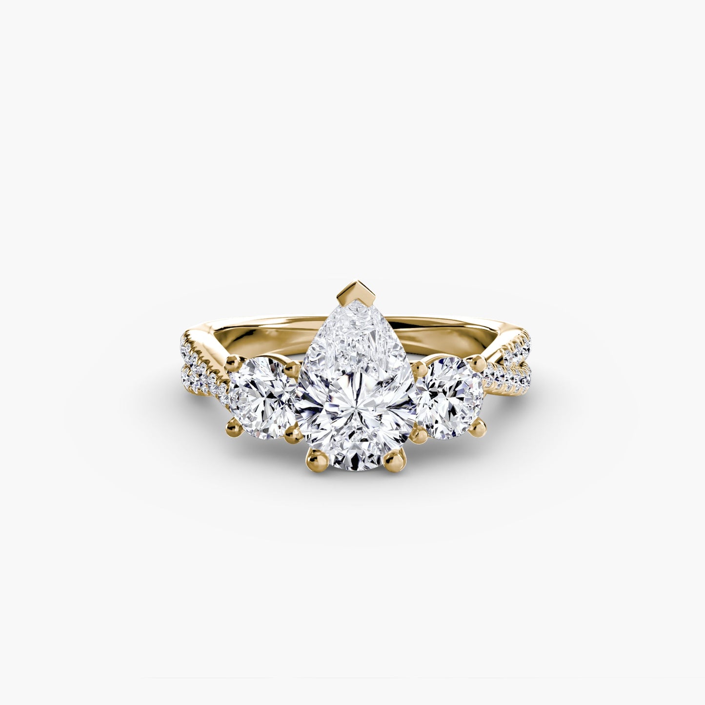 Lavinia Moissanite - Yellow Gold Pear