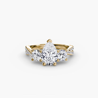 Lavinia Moissanite - Yellow Gold Pear